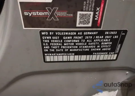 2023 Volkswagen Arteon 2.0T Sel R-Line z USA, uszkodzony, nr VIN WVWAR7AN0PE014538